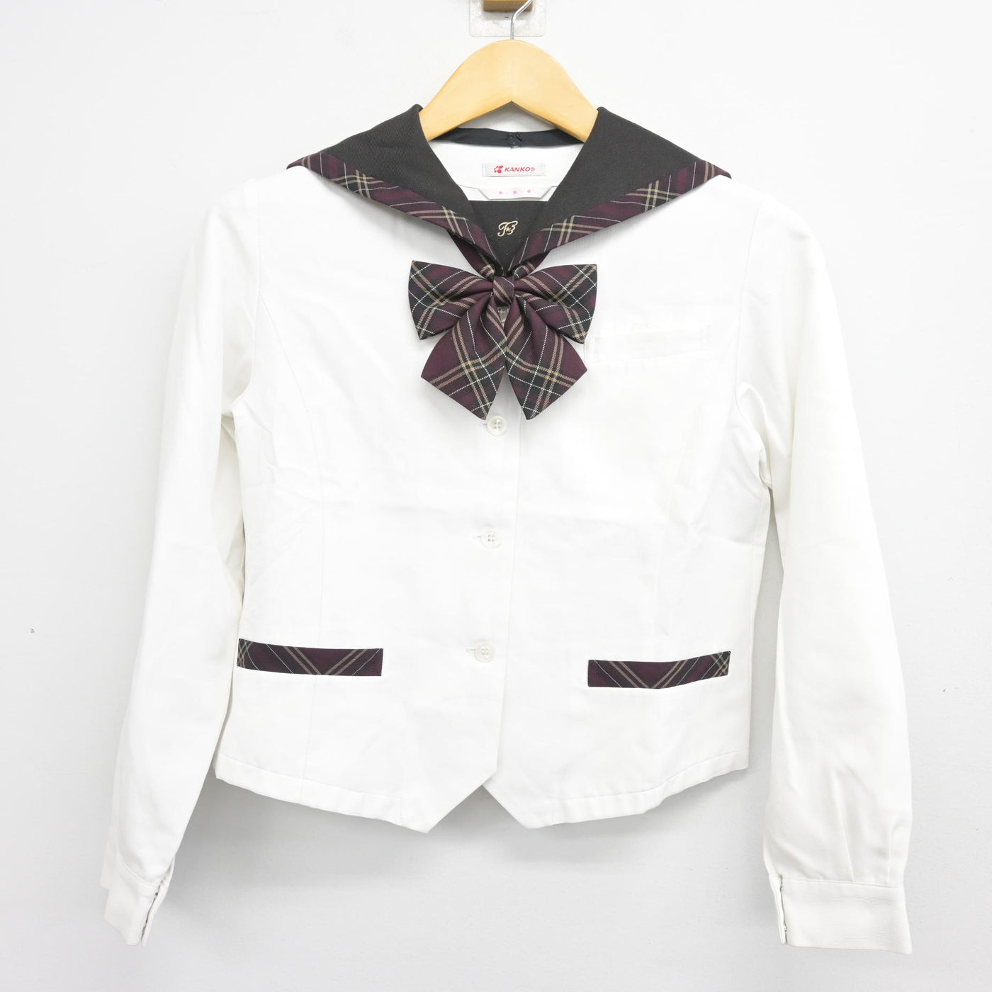 【中古】大阪府 文の里中学校 女子制服 4点 (ブレザー・ブラウス・スカート) sf100599