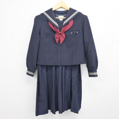【中古】山梨県 竜王中学校 女子制服 3点 (セーラー服・スカート) sf100616