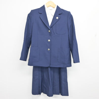 【中古】千葉県 下貝塚中学校 女子制服 4点 (ブレザー・シャツ・スカート) sf100620