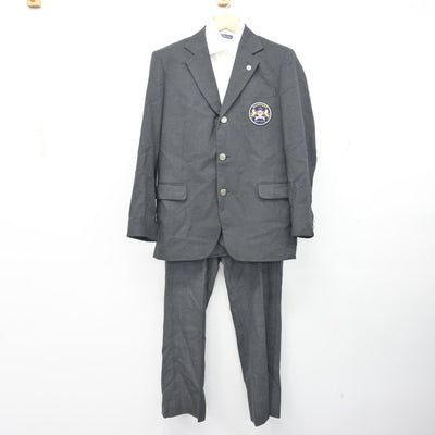 【中古】千葉県 わせがく高等学校 男子制服 4点 (ブレザー・シャツ・ズボン) sf100629