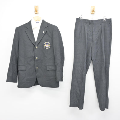【中古】千葉県 わせがく高等学校 男子制服 4点 (ブレザー・シャツ・ズボン) sf100629