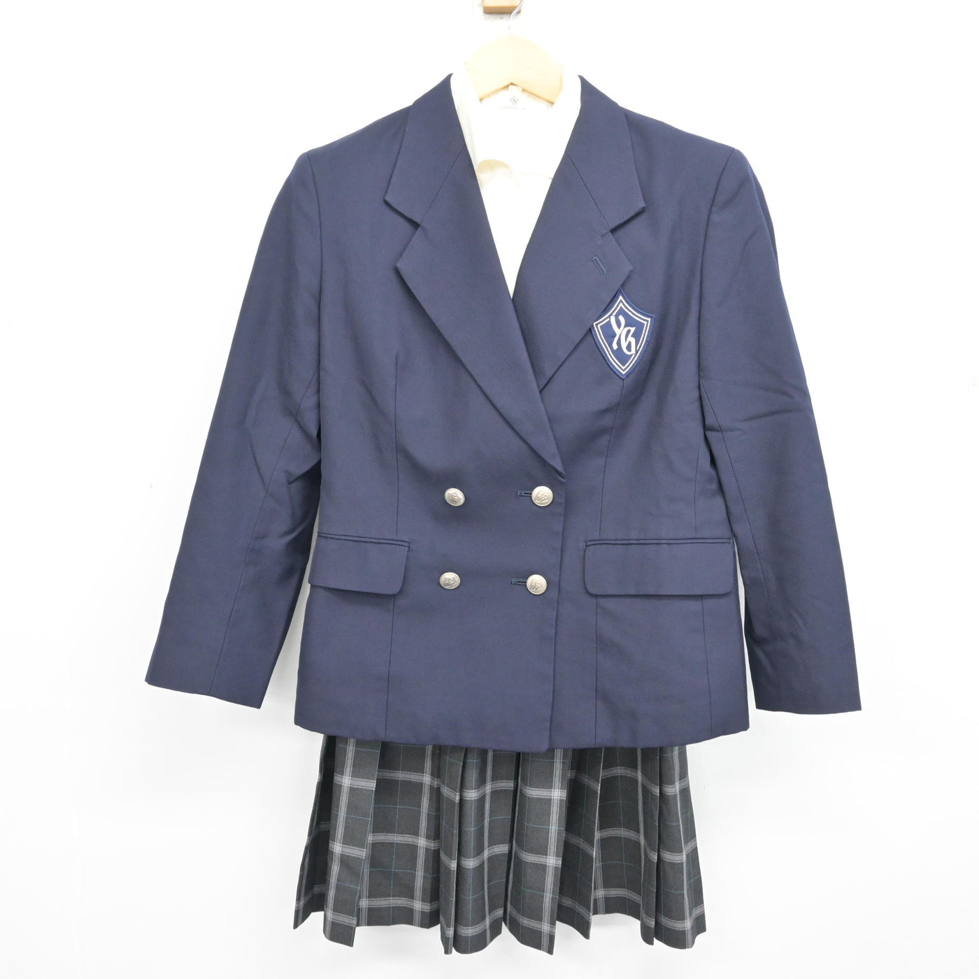 【中古】神奈川県 横浜女学院中学・高等学校 女子制服 3点 (ブレザー・シャツ・スカート) sf100636