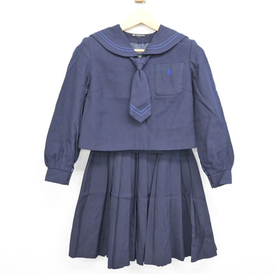 【中古】北海道 札幌真栄高等学校 女子制服 3点 (セーラー服・スカート) sf100641