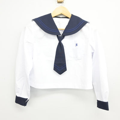 【中古】北海道 札幌真栄高等学校 女子制服 2点 (セーラー服) sf100642