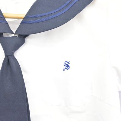 【中古】北海道 札幌真栄高等学校 女子制服 2点 (セーラー服) sf100642