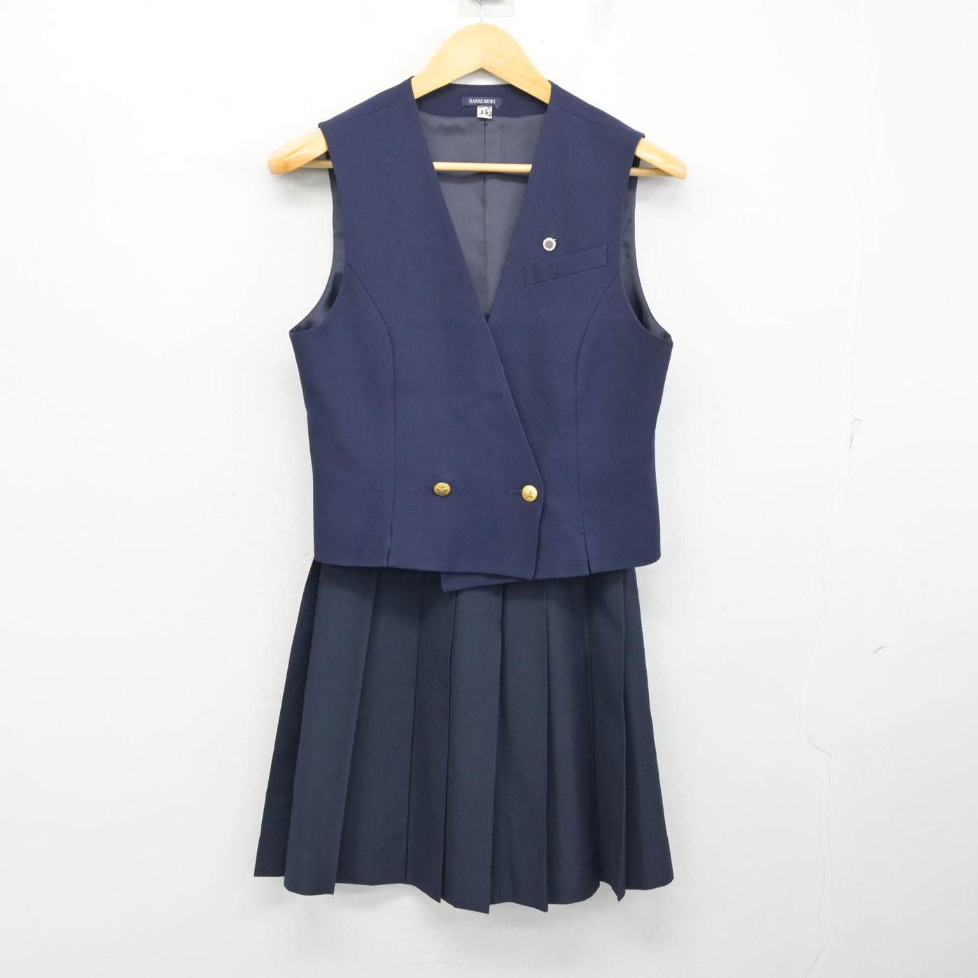 【中古】広島県 安田女子中学校 女子制服 3点 (ベスト・スカート) sf100658
