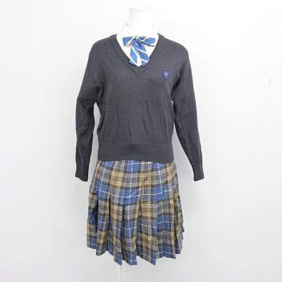 【中古】東京都 品川女子学院中等部 女子制服 5点 (ブレザー・ニット・シャツ・スカート) sf100663