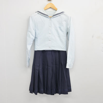 【中古】長崎県 活水高等学校 女子制服 3点 (ニット・ブラウス・スカート) sf100673