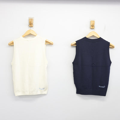 【中古】長崎県 活水高等学校 女子制服 2点 (ニットベスト) sf100677