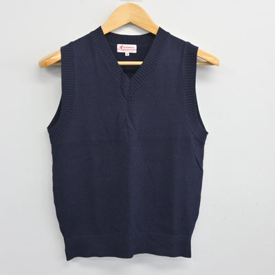 【中古】長崎県 活水高等学校 女子制服 2点 (ニットベスト) sf100677