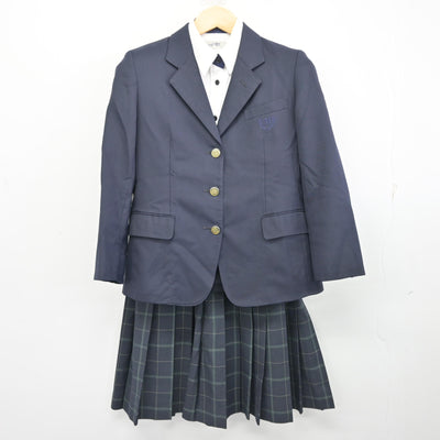 【中古】福岡県 三国中学校 女子制服 3点 (ブレザー・ブラウス・スカート) sf100699