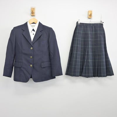 【中古】福岡県 三国中学校 女子制服 3点 (ブレザー・ブラウス・スカート) sf100699