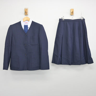 【中古】奈良県 京西中学校 女子制服 4点 (ブレザー・シャツ・スカート) sf100701