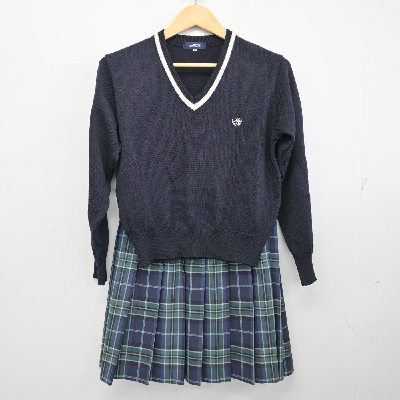 【中古】埼玉県 武蔵野星城高等学校 女子制服 4点 (ブレザー・ニット・スカート) sf100702