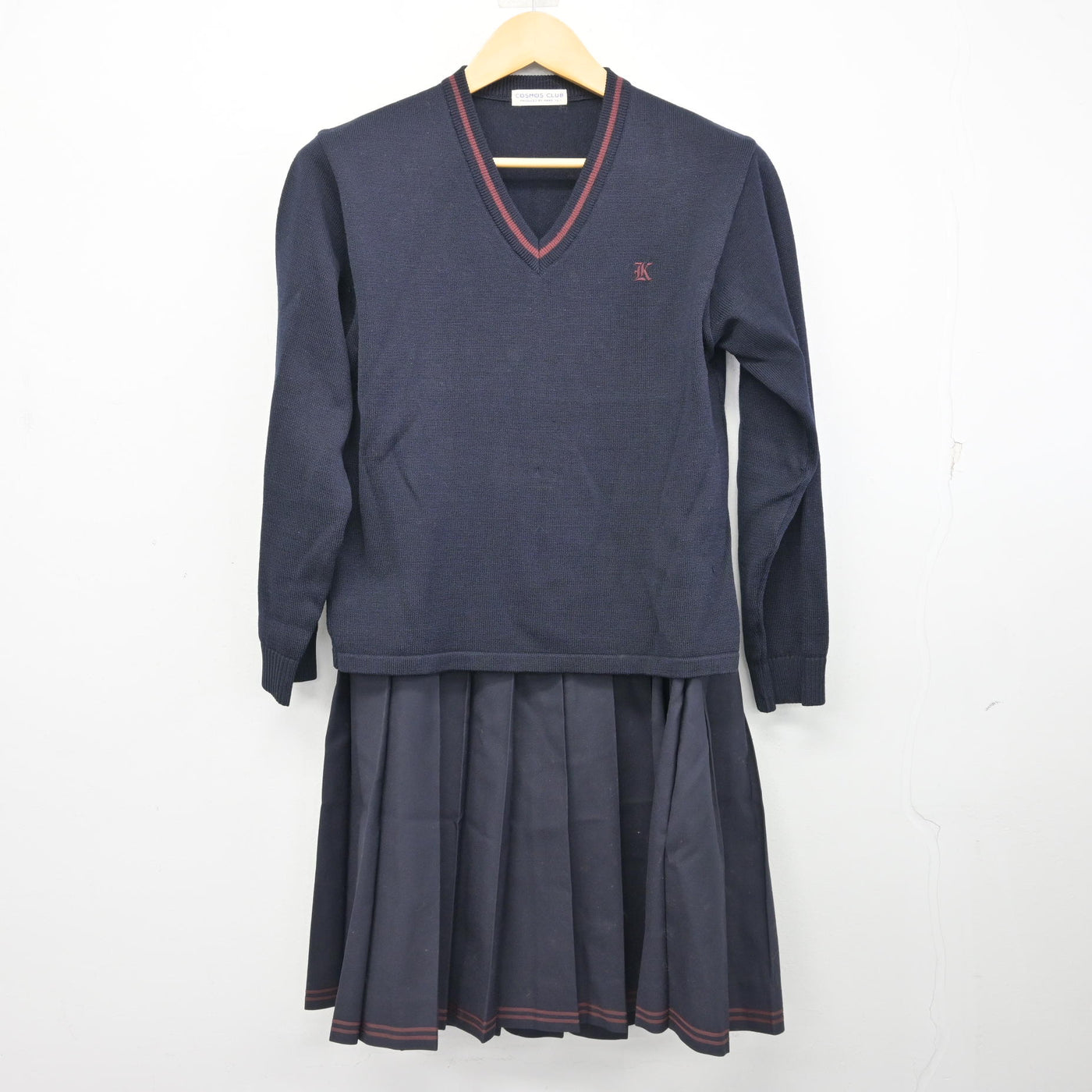 【中古】静岡県 浜松開誠館高等学校 女子制服 4点 (ブレザー・ニット・スカート) sf100704