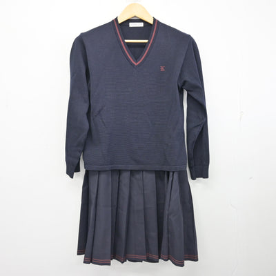 【中古】静岡県 浜松開誠館高等学校 女子制服 4点 (ブレザー・ニット・スカート) sf100704
