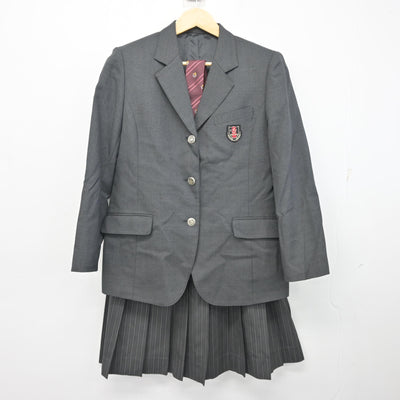 【中古】兵庫県 明石城西高等学校 女子制服 3点 (ブレザー・スカート) sf100720