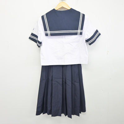 【中古】山梨県 若草中学校 女子制服 3点 (セーラー服・スカート) sf100732