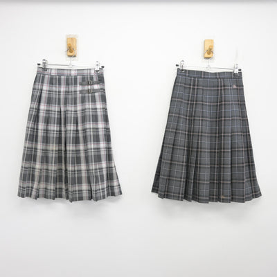 【中古】東京都 武蔵村山高等学校 女子制服 4点 (ブレザー・スカート・スカート) sf100746