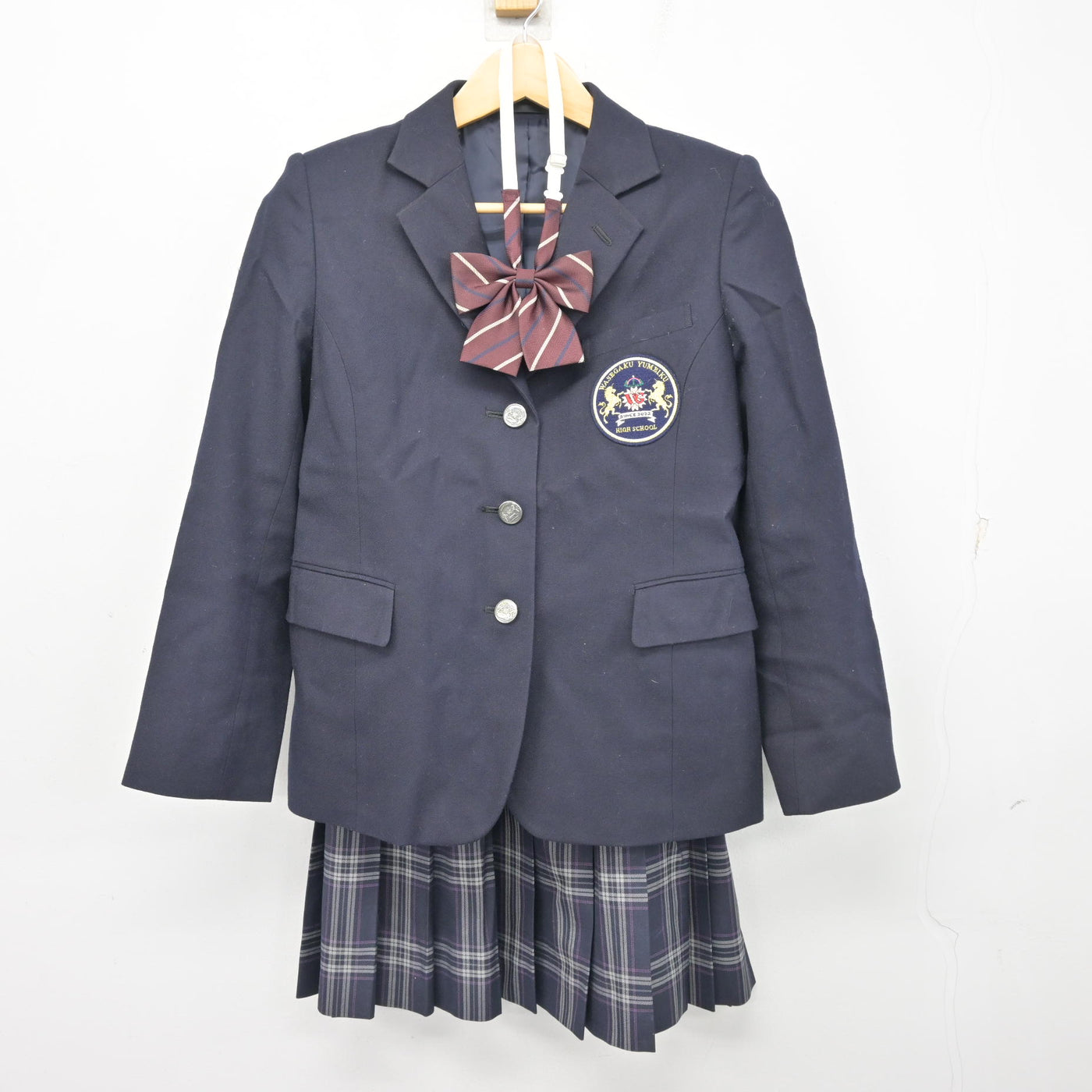 【中古】埼玉県 わせがく夢育高等学校 女子制服 4点 (ブレザー・スカート) sf100749