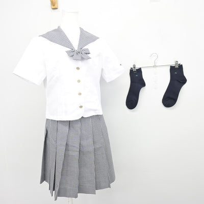 【中古】埼玉県 武蔵越生高等学校 女子制服 4点 (セーラー服・スカート) sf100753