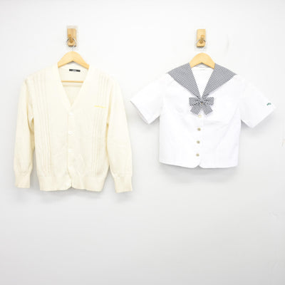 【中古】埼玉県 武蔵越生高等学校 女子制服 3点 (ニット・セーラー服) sf100754
