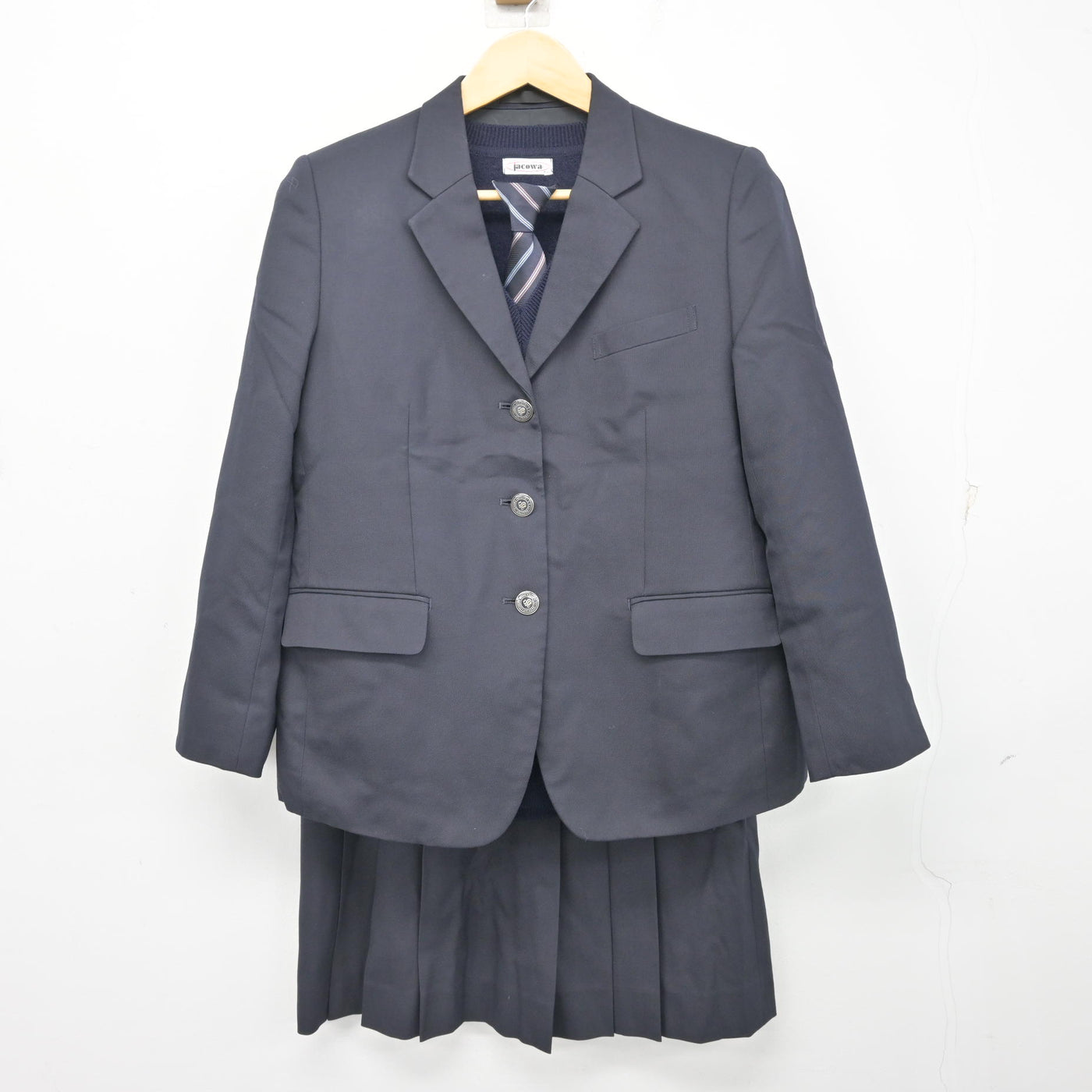 【中古】東京都 昭和女子大学附属昭和高等学校 女子制服 4点 (ブレザー・ニット・スカート) sf100760