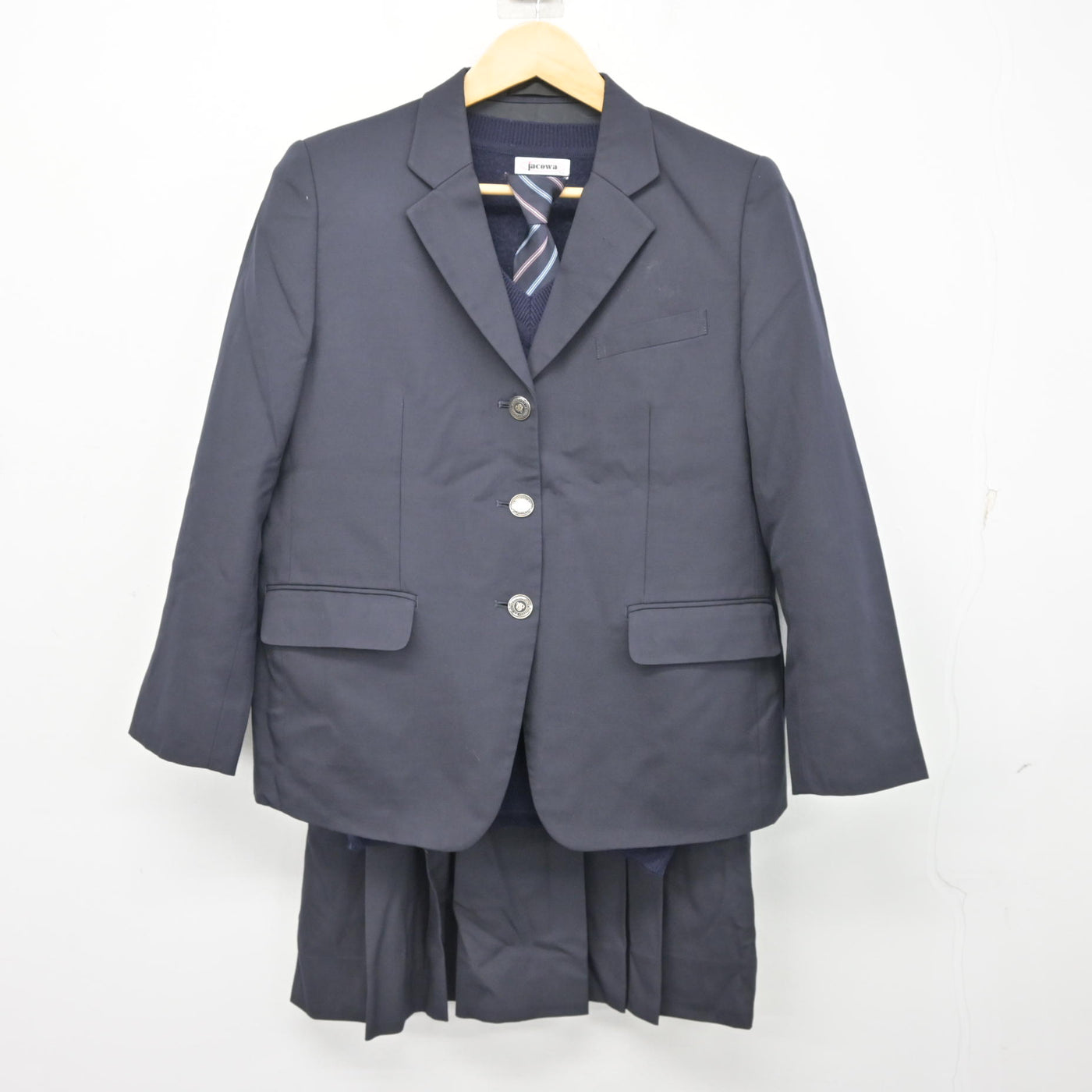 【中古】東京都 昭和女子大学附属昭和高等学校 女子制服 4点 (ブレザー・ニット・スカート) sf100761