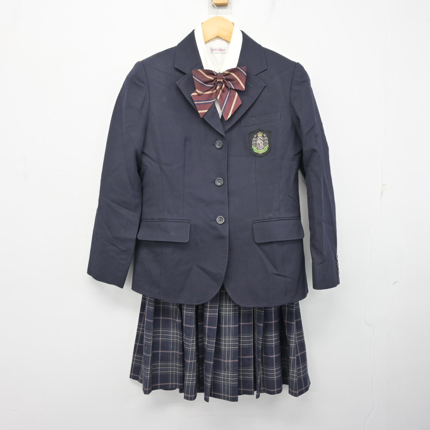 【中古】埼玉県 秀明英光高等学校 女子制服 4点 (ブレザー・シャツ・スカート) sf100790