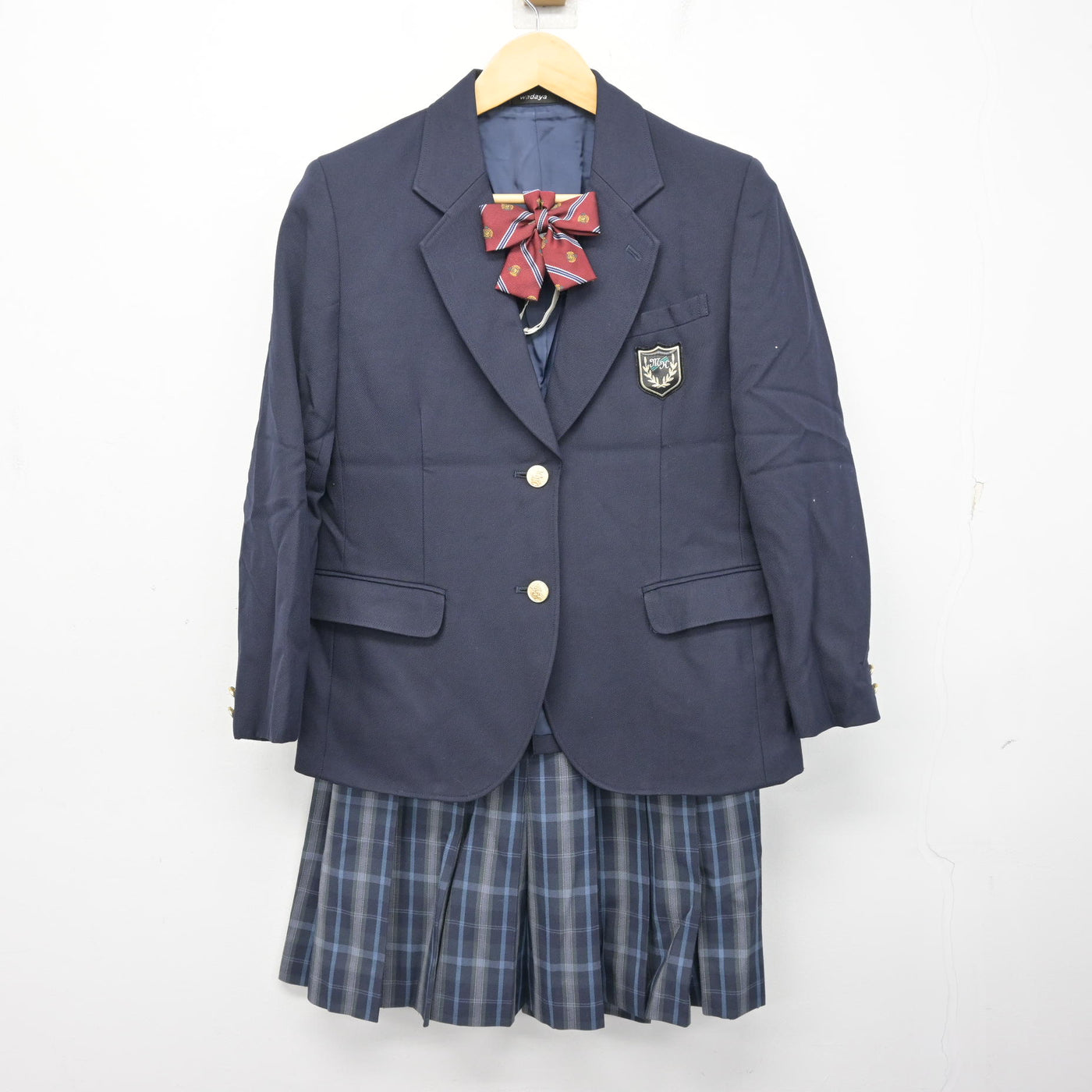 【中古】東京都 明豊中学校 女子制服 7点 (ブレザー・ニットベスト・スカート) sf100800