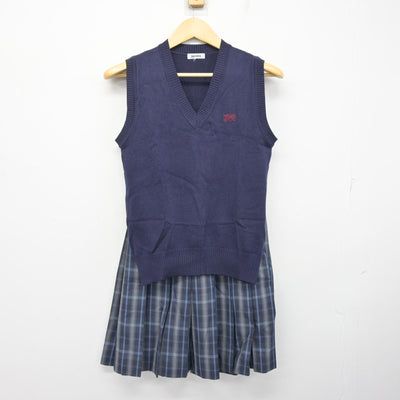 【中古】東京都 明豊中学校 女子制服 7点 (ブレザー・ニットベスト・スカート) sf100800