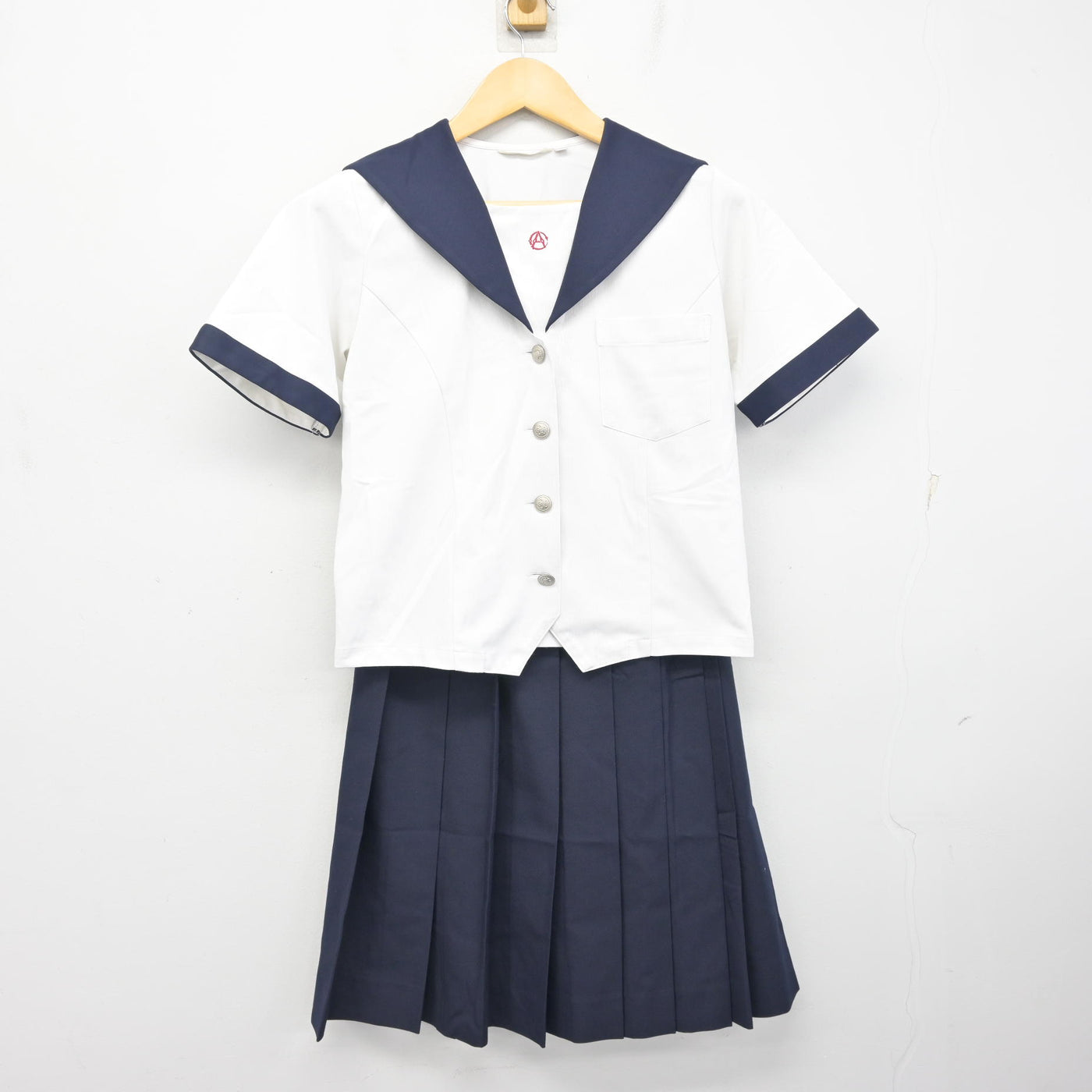 【中古】愛知県 名古屋商業高等学校 女子制服 2点 (セーラー服・スカート) sf100812