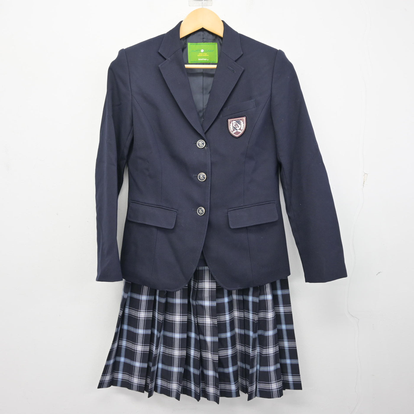 中古】愛知県 神丘中学校 女子制服 3点 (ブレザー・スカート・スカート 