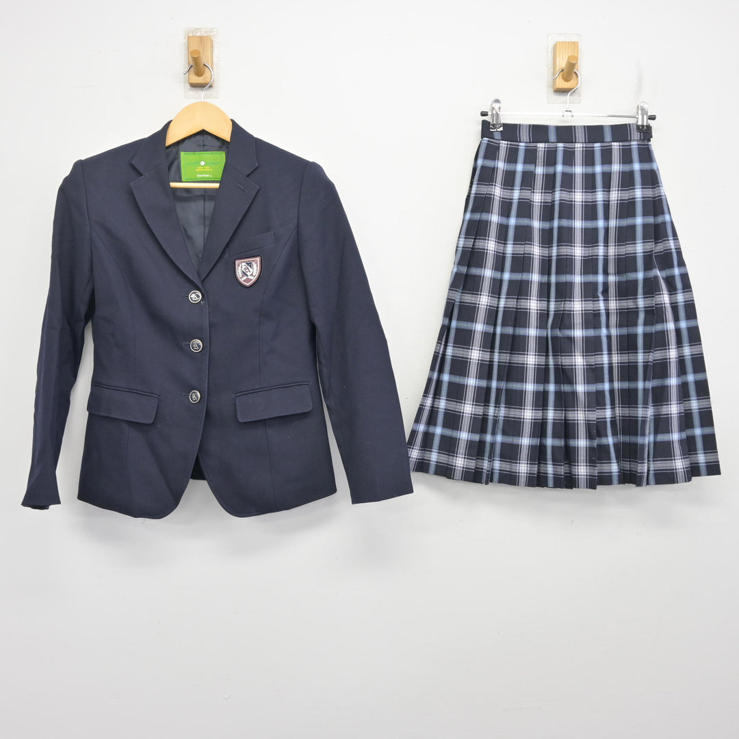 中古】愛知県 神丘中学校 女子制服 3点 (ブレザー・スカート・スカート 