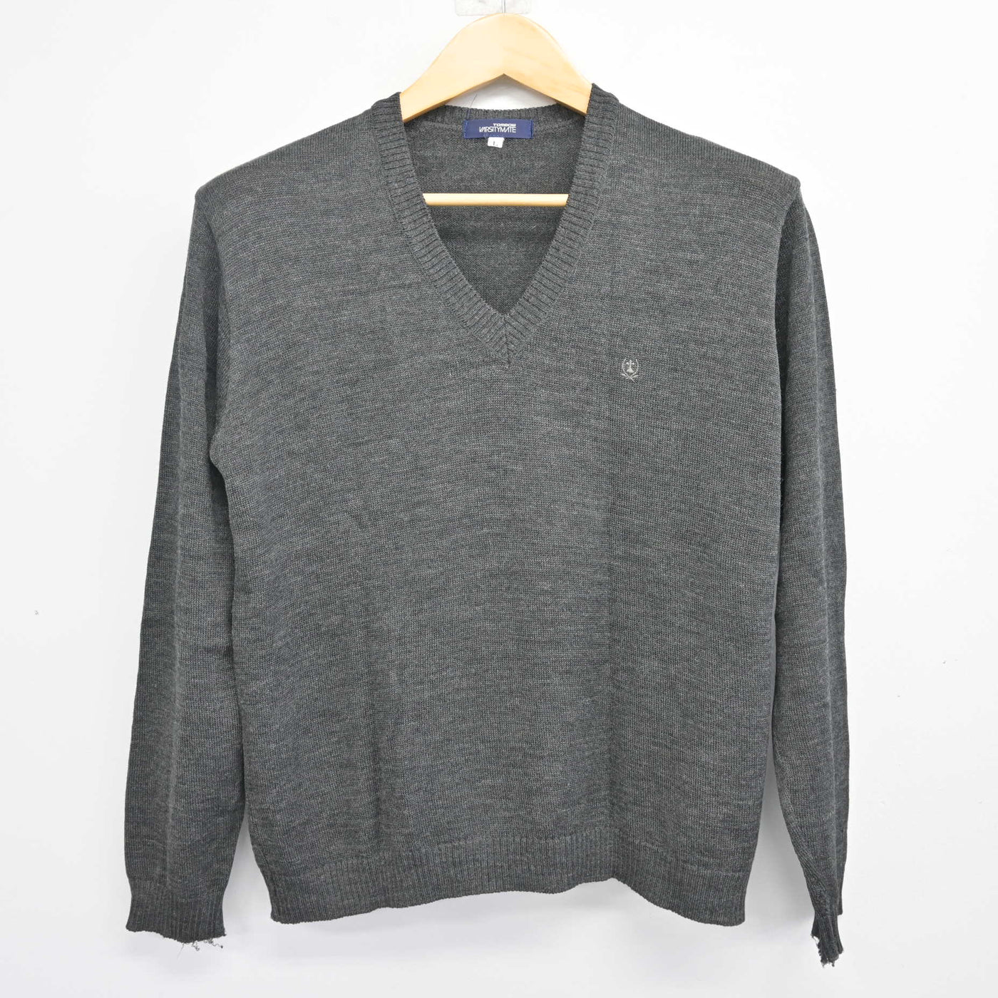 【中古】京都府 京都聖母学院高等学校 女子制服 2点 (ニット・シャツ) sf100833