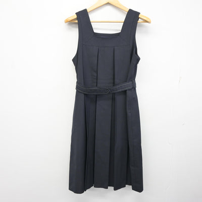 【中古】京都府 京都聖母学院高等学校 女子制服 2点 (ジャンパースカート・シャツ) sf100834