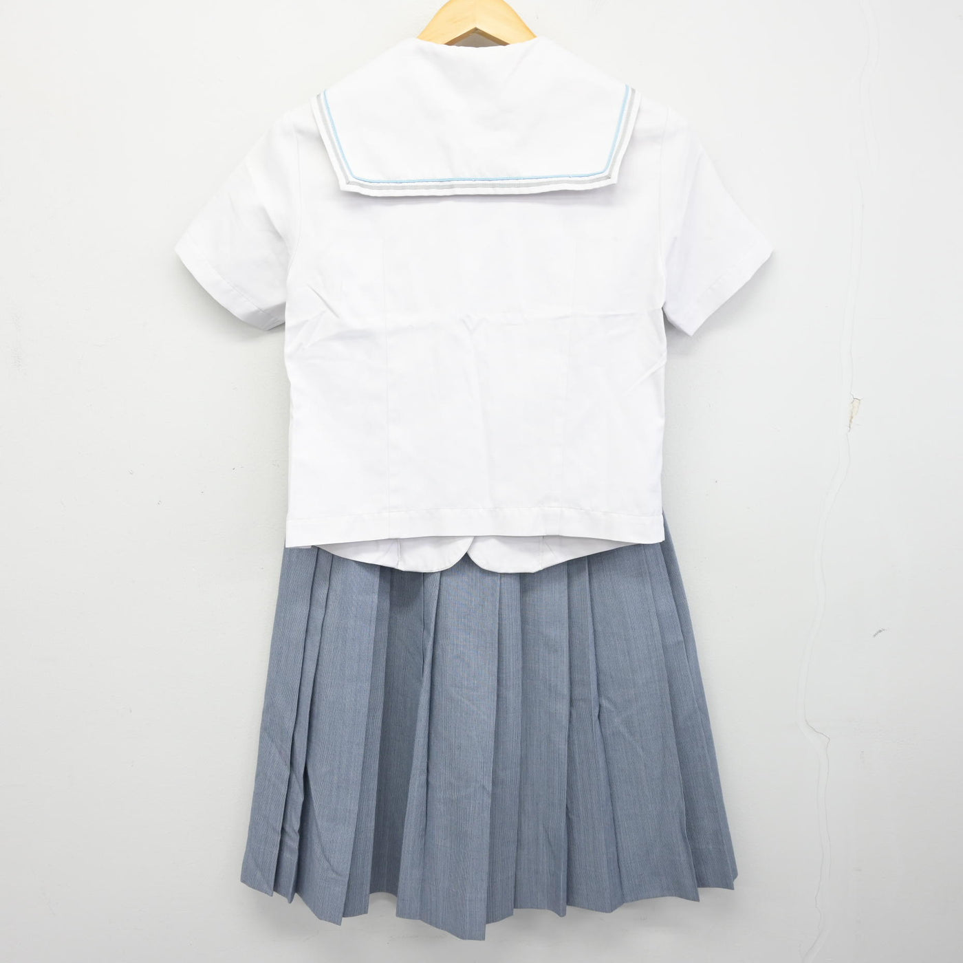 【中古】京都府 京都聖母学院高等学校 女子制服 3点 (セーラー服・スカート) sf100841