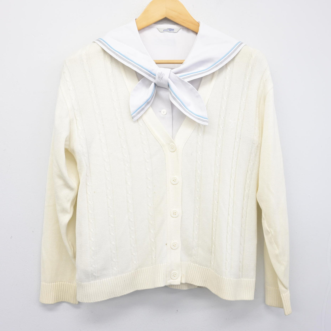 【中古】京都府 京都聖母学院高等学校 女子制服 2点 (ニット・セーラー服) sf100843