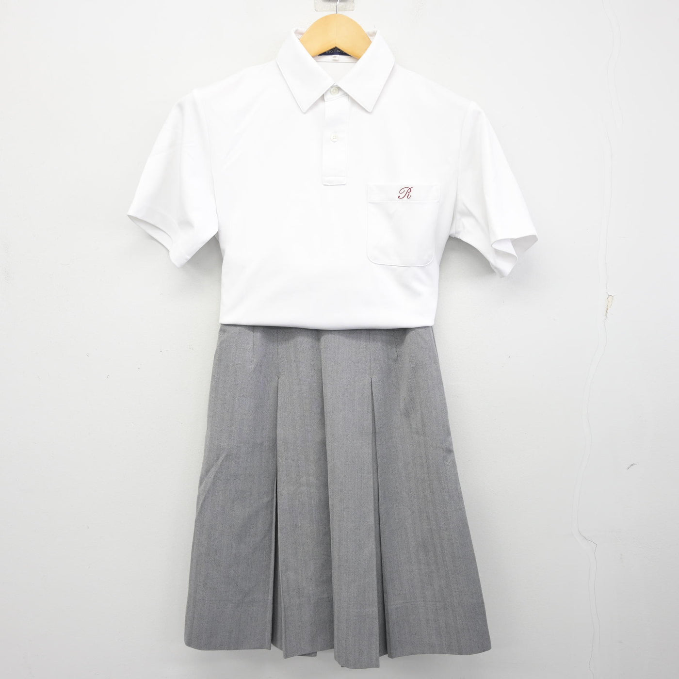 【中古】京都府 洛北中学校 女子制服 3点 (シャツ・スカート) sf100851