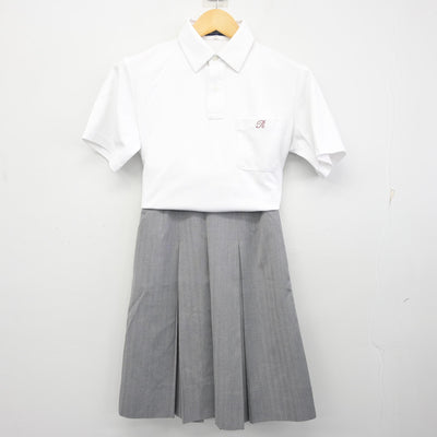 【中古】京都府 洛北中学校 女子制服 3点 (シャツ・スカート) sf100851