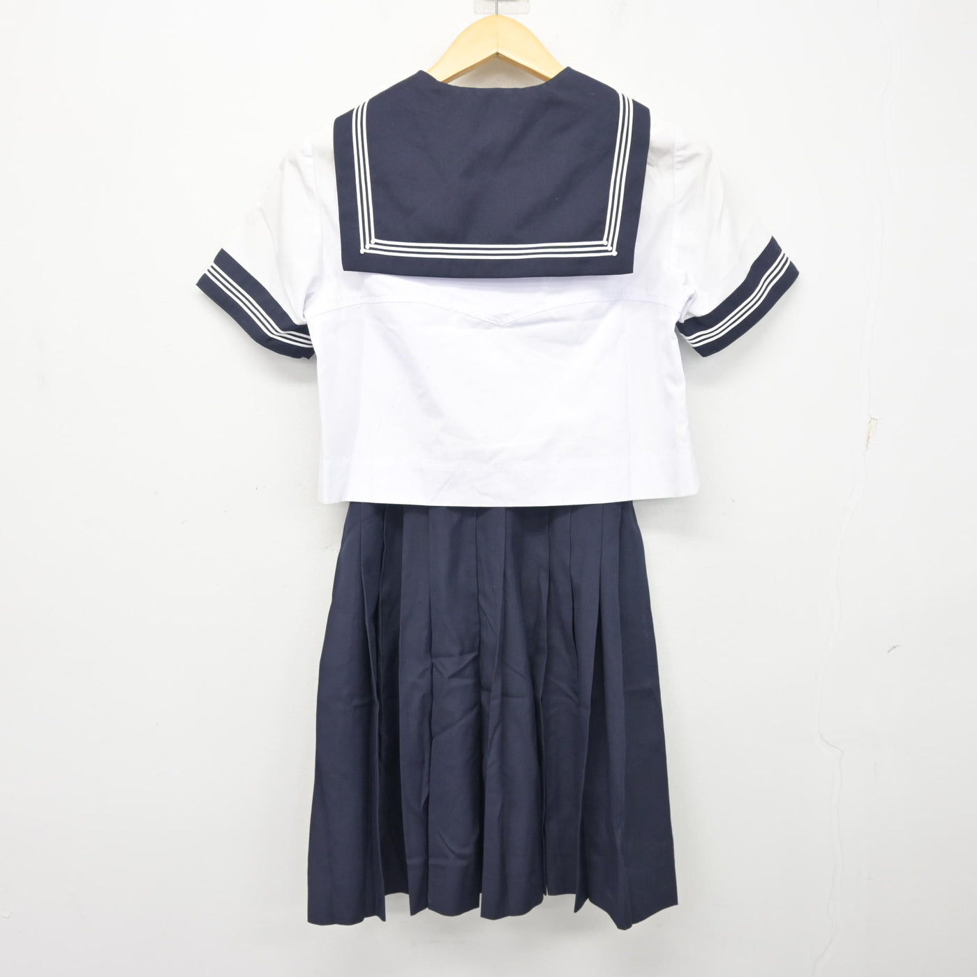 【中古】東京都 豊島岡女子学園高等学校 女子制服 2点 (セーラー服・スカート) sf100863