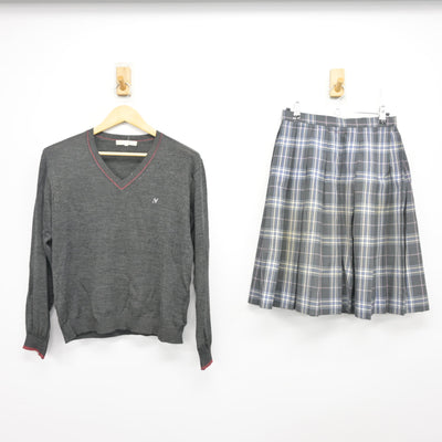 【中古】東京都 中村中学校 女子制服 2点 (ニット・スカート) sf100870