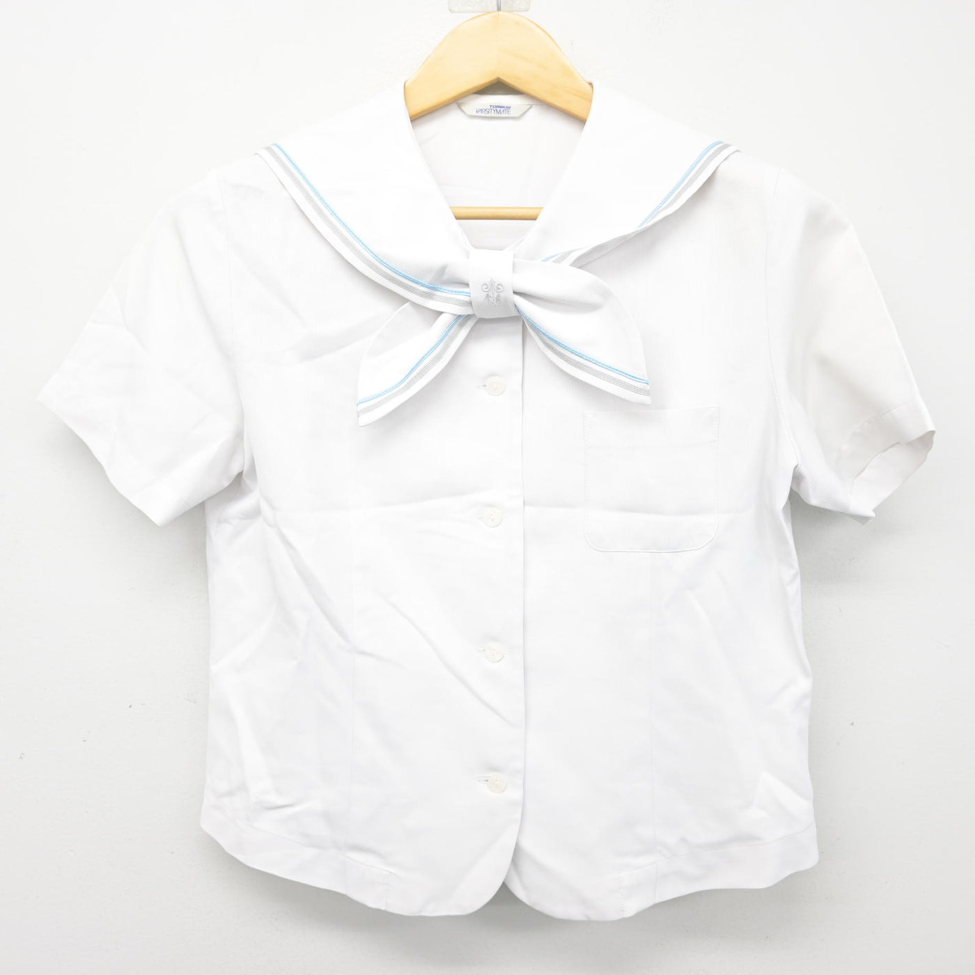 【中古】京都府 京都聖母学院高等学校 女子制服 2点 (ニット・ブラウス) sf100875