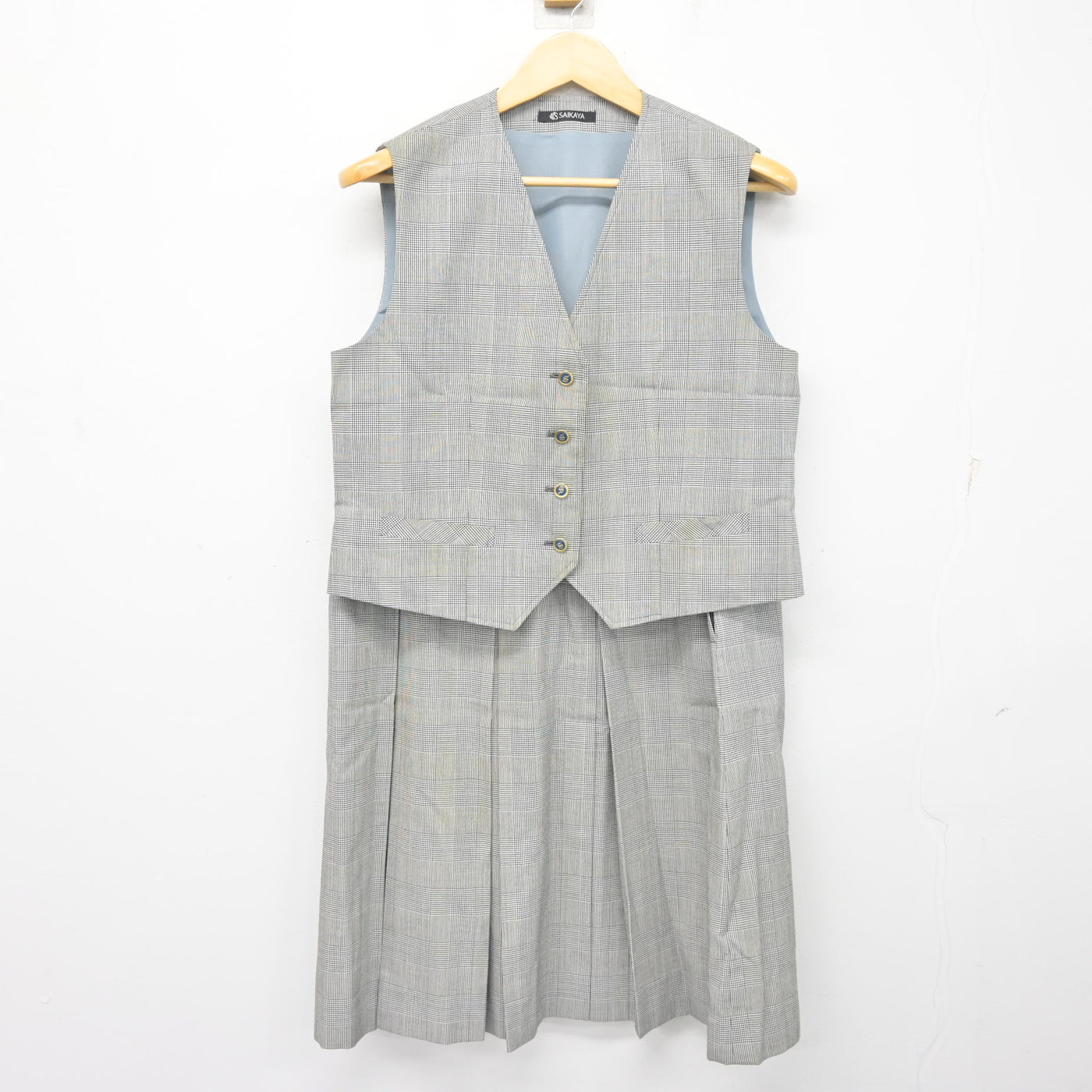 【中古】神奈川県 ヨコスカ調理製菓専門学校 女子制服 2点 (ベスト・スカート) sf100879