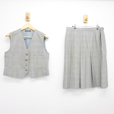 【中古】神奈川県 ヨコスカ調理製菓専門学校 女子制服 2点 (ベスト・スカート) sf100879