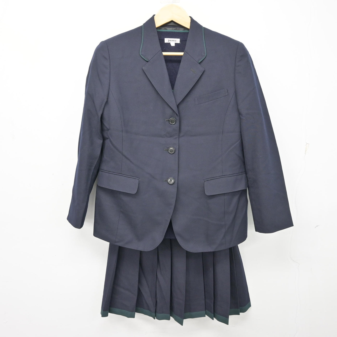 【中古】東京都 文京学院大学女子中学校 女子制服 4点 (ブレザー・ニット・スカート) sf100881