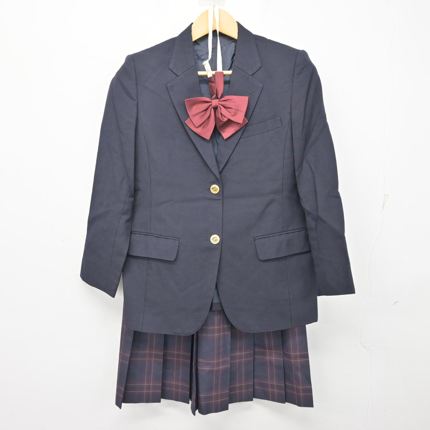 【中古】東京都 八王子北高等学校 女子制服 3点 (ブレザー・スカート) sf100887