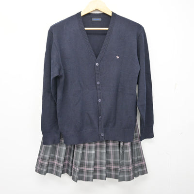 【中古】東京都 富士森高等学校 女子制服 4点 (ブレザー・ニット・スカート) sf100889