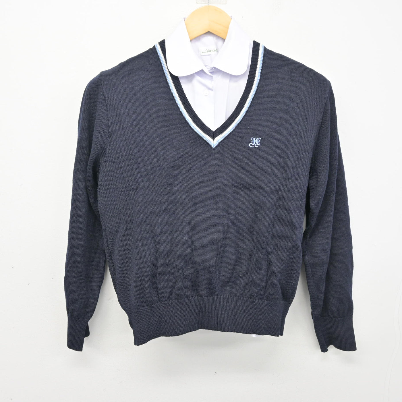 【中古】埼玉県 入間向陽高等学校 女子制服 2点 (ニット・シャツ) sf100905