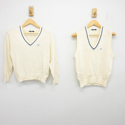 【中古】埼玉県 入間向陽高等学校 女子制服 2点 (ニット・ニットベスト) sf100908